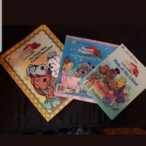 Pound Puppies Vintage Books Lot Puppy Golden Books